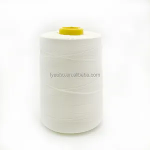 Raw white 20s polyester spun yarn for sewing thread / 100% spun polyester yarn / cheap price polyester yarn