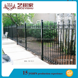 Yishu metal producto utilizado <span class=keywords><strong>valla</strong></span> <span class=keywords><strong>de</strong></span> hierro forjado jardín fene, Postes <span class=keywords><strong>de</strong></span> la cerca <span class=keywords><strong>de</strong></span> acero cuadrado negro - Product Image 2