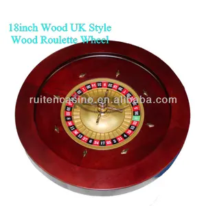 Roue de <span class=keywords><strong>roulette</strong></span> de casino européen en bois de haute qualité de 18 pouces (45CM) - Product Image 1