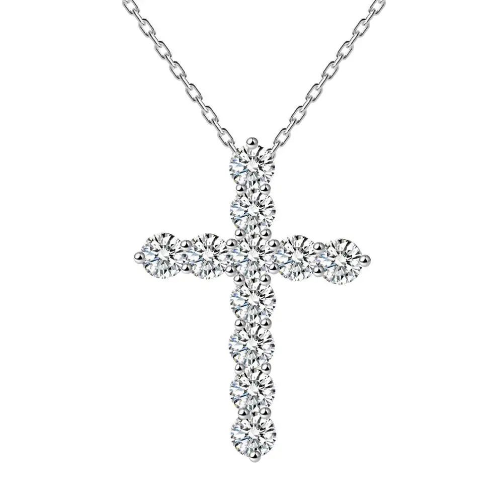 Ankh Cross Anhänger Iced Out Messing Hip Hop Schmuck 18 Karat vergoldet AAA Zirkon Diamant Ankh Herren Cross Charm Halskette Schmuck