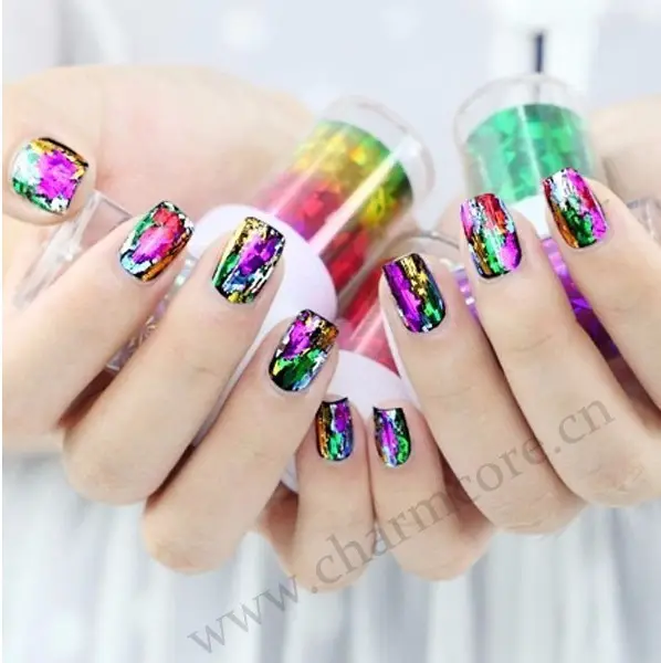 HOT New French Nail Art Transfer Wraps Foil Beauty Polish Nail Stickers ongles Glitter Tip DIY Nail Decals Decoration