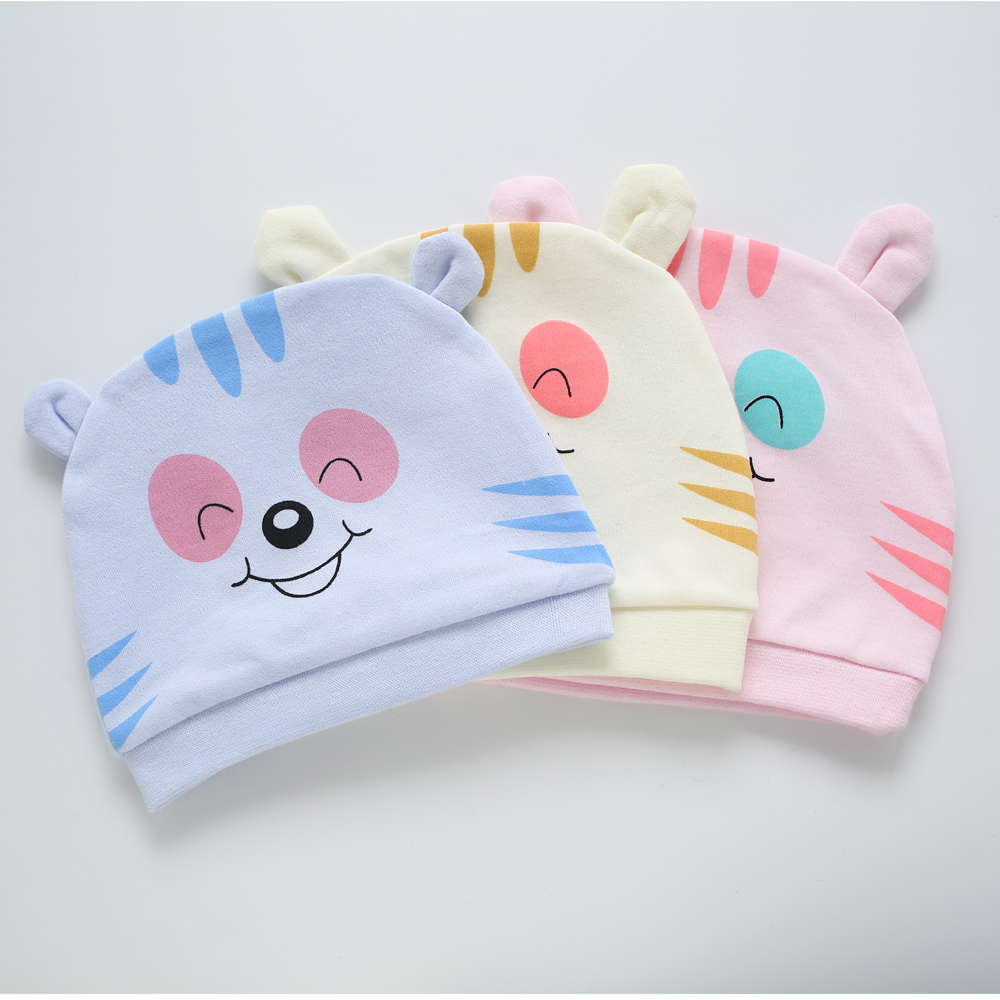 Хлопковая детская шапочка унисекс, Детские шапочки для малышей