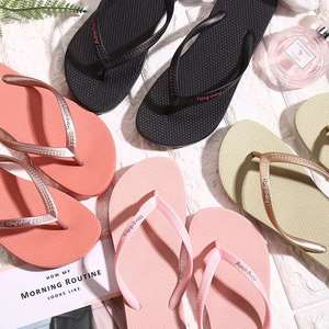Grosir Sandal Jepit Luar Ruangan Wanita Logo Merek Kustom Pantai Pantai Musim Panas PVC - Product Image 2