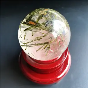 Prijs van Natuurlijke gesneden groene Toermalijn edelsteen crystal sphere quartz bal