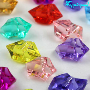 Pointes en plastique, Faux verre, boite de 10 pièces, multicolore, pierres de glace - Product Image 4