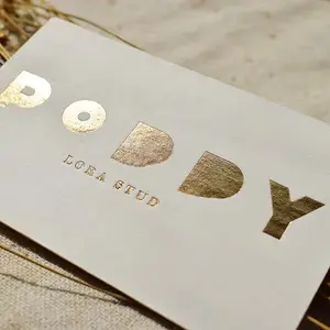 طباعة بطاقات العمل ورق خاص مجاني تصميم إبداعي مزدوج الجوانب النقش الذهب بطاقة العمل الطباعة