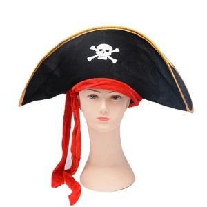 <span class=keywords><strong>Sombrero</strong></span> de <span class=keywords><strong>pirata</strong></span> negro de capitán de nueva moda para fiestas de Halloween <span class=keywords><strong>sombrero</strong></span> de fiesta festiva - Product Image 1