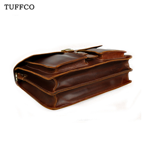 Vintage <span class=keywords><strong>Cuir</strong></span> Véritable de Vache Hommes de <span class=keywords><strong>Serviette</strong></span> <span class=keywords><strong>pour</strong></span> 15 pouces Sac D'ordinateur Portable Avec Serrure - Product Image 6