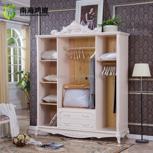 French Style Wooden New Flat Pack Classical Korean European Designs White MDF <strong>3</strong> 4 Home Bedroom Furniture <strong>Set</strong>, Wedding Furniture - Product Image 4