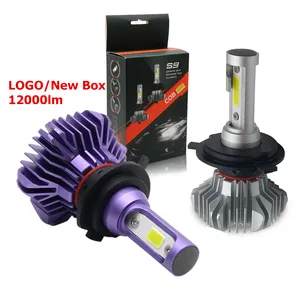 Bombillas LED S9 para faro delantero de coche, 50w, 24v, 12000LM, 60W, sin ventilador, H11 H7 H4