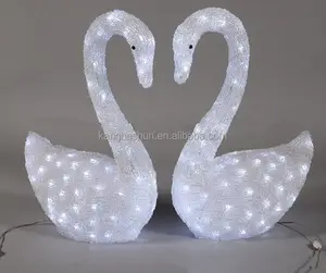 Custom Indoor Outdoor Kerst Decoratie Licht Dier Vormige 3D LED Zwaan Motief Licht