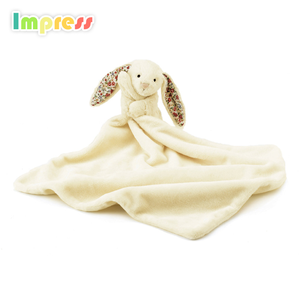 Porcellana a buon mercato giocattoli bambino <span class=keywords><strong>bianco</strong></span> <span class=keywords><strong>coniglio</strong></span> <span class=keywords><strong>peluche</strong></span> con <span class=keywords><strong>peluche</strong></span> coperta - Product Image 1