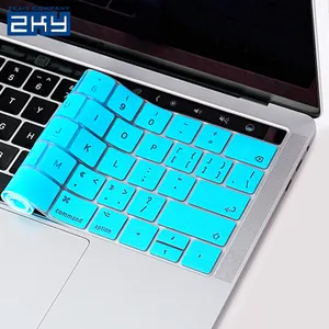 Capa protetora de teclado de silicone, de alta qualidade, para o mais novo macbook pro, com barra de toque