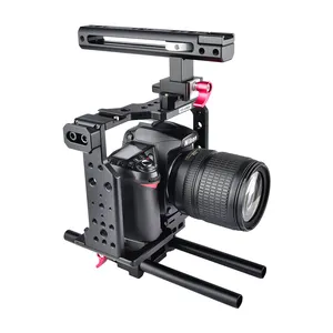 YELANGU C8 Schwarz Aluminium DSLR Kamera Käfig Kit für Canon DSLR Kamera Mit Top Griff