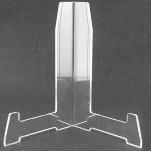 Custom Simple Design Clear Plastic Acrylic Plate Dish Holder Rack