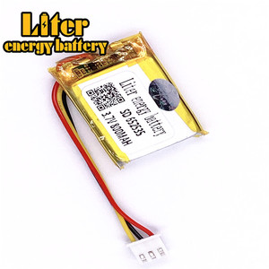 Socket 2.5-3 P 3.7 V 652535 800 mah rechargeable Lithium ion polymer battery - Product Image 3