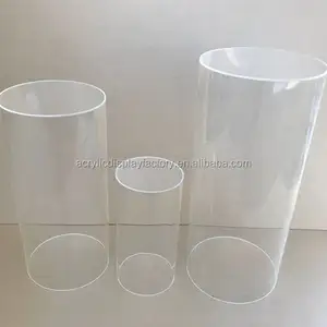 Customized Size Clear Round Acrylic Wedding Plinth For Event And Party