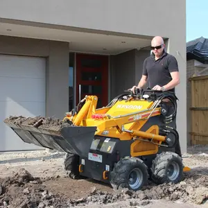 Hysoon mini skid steer cargadora de ruedas para la venta