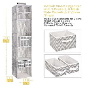 Đa Chức Năng 20-35L Hình Chữ Nhật Treo Kệ Bền Vững Tủ Quần Áo Tường Túi Đồ Chơi Lưu Trữ Túi Quần Áo Lưu Trữ Hộp Thùng - Product Image 2