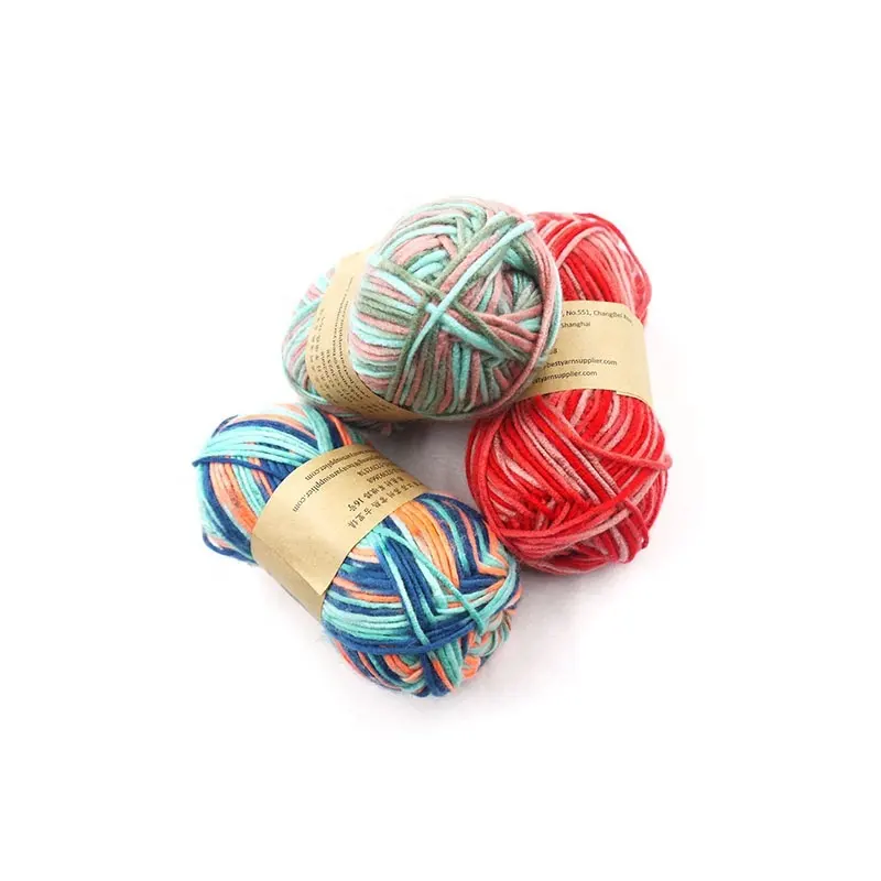 2020 Hot販売Space Dyed 100% Acrylic Crochet Yarn Handknitting Yarn Blended YarnためBlankets