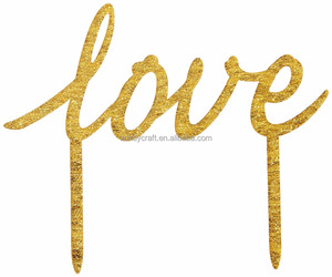 Acrilico specchio oro amore <span class=keywords><strong>torta</strong></span> <span class=keywords><strong>Topper</strong></span> <span class=keywords><strong>per</strong></span> il ricevimento di nozze fidanzamento doccia nuziale anniversario compleanno addio al nubilato confessione - Product Image 1