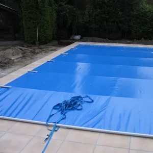 French Private標準NF P 90 308 In-Ground Solid PVC Safety Swimming Pool Cover With Reinforcing Aluminium Bars