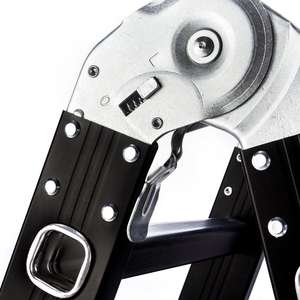 Escada de alumínio telescópico multifuncional, tipo h, desbaste seguro e com rodas - Product Image 5