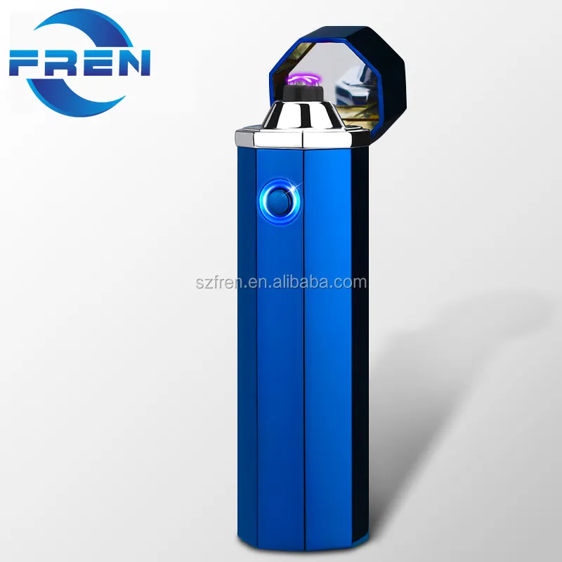 FR-P03 Polygon Flameless Plasma electronic Arc USB Lighter Rechargeable Pipes Windproof Electric Lighter With Safety Switch