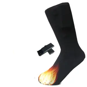 3V Battery Electric Heated Socks Thermal Insulated Sock Powered Heating Sox Winter Rechargeable Heat Socks for men