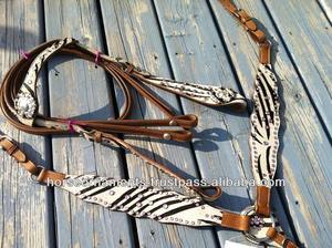 Conjunto de Cabezada y Pechera de Cuero Ecuestre Premium con Riendas, el Último Producto Premium en la Categoría de Cabezadas - Product Image 2