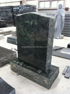 Moderna Lapide Verticale Economica in Granito e Monumento Realizzato in Verde per Cimitero Design Grafico Jinghuang American America CN;FUJ JH - Product Image 2