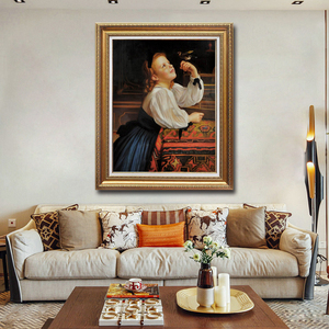 ภาพวาดสีน้ำมันทำด้วยมือคลาสสิกบนผืนผ้าใบของบุคคลที่มีชื่อเสียงของวิลเลียม-Adolphe Bouguereau-เป็นมิตรกับสิ่งแวดล้อมและทนทาน - Product Image 4