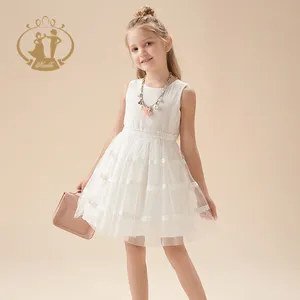 Nimble New Arrival Fashion Breathable White Cotton Girl Casual Style Dresses