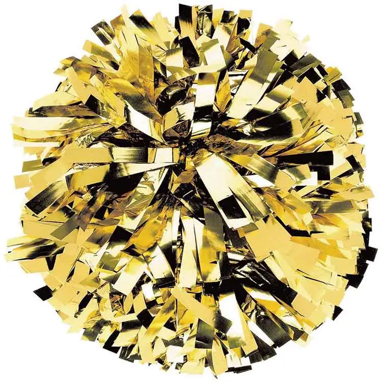 Di Yiwu Panda Fabbrica 6 pollice metallic Gold cheerleader cheerleading pom poms