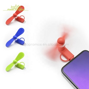 2024 người bán hàng tốt nhất OTG di động USB mini điện thoại Fan 2 in1 cho Iphone và Android với logo - Product Image 5