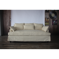 Chaise de canapé de salon de loisirs en bois à trois places avec remplissage en éponge pour meubles confortables