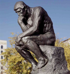Statue <span class=keywords><strong>de</strong></span> <span class=keywords><strong>Rodin</strong></span> le Penseur en <span class=keywords><strong>bronze</strong></span>, sculpture artisanale en métal - Product Image 1