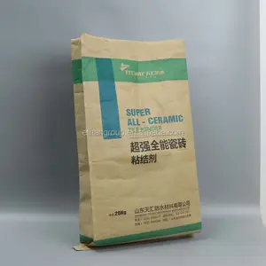 2024 New High Quality 1kg 2kg 5kg 10kg 8kg 7kg 9kg 4kg 3 Ply 2 Layers Kraft Paper Pp Woven Bag Charcoal Carbon Cement Paper Bags