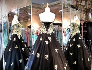 NE139 Gothic Princess <strong>Black</strong> <strong>Wedding</strong> Gowns Turkey Gold Lace Sweetheart Plus Size Bridal <strong>Dresses</strong> Corset Back Floor Length - Product Image 2