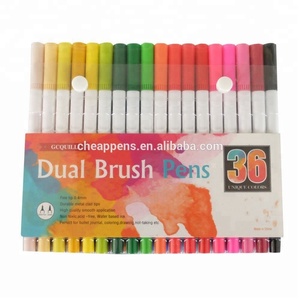 Penna a doppio pennello <span class=keywords><strong>per</strong></span> <span class=keywords><strong>acquerello</strong></span> con punta Fineline 0.4 e pennarelli a doppia punta a pennello 100 colori - Product Image 2