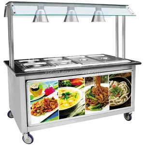 Dubai Restaurant Used Electric Buffet Bain Marie Food Warmer Buffet Equipment/hot Food Display Warming Showcase Server Factory