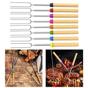 Commercio all'ingrosso campeggio falò Marshmallow Hot Dog telescopico <span class=keywords><strong>torrefazione</strong></span> forchetta bastoni spiedini - Product Image 4