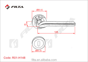 Americano estilo cuadrado de níquel hardware manijas de la puerta - Product Image 6