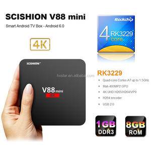 Boîtier TV Scishion V88 Mini 4K Android 7.1 Google Play <span class=keywords><strong>CPU</strong></span> Quad-Core Kdplayer 17.4 TV - Product Image 6