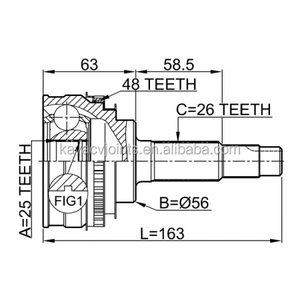 TO-065A48 <strong>OUTER</strong> <strong>CV</strong> <strong>JOINT</strong> 25X56X26 - Product Image 6