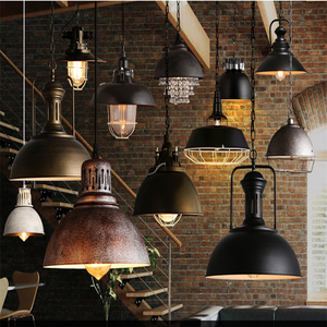 Industrial vintage pot pendant light retro iron pendant lamp for bar decoration