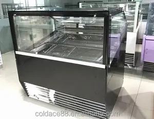 1200MM ~ 2500MM Comprimento Refrigerada Gelato Freezer Display