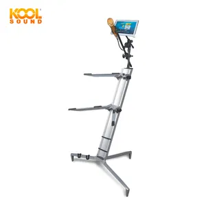 Kool âm thanh đa chức năng Bạc Bàn phím đứng với máy tính bảng mic đứng 1.2m