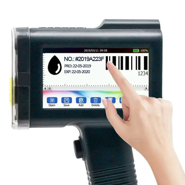 Bentsai Intelligenter Hand-Tinten strahl drucker Datumsmarkierungs-Encoder UI-Touchscreen-Encoder Tragbarer, schnell trocknender Hands trahl drucker