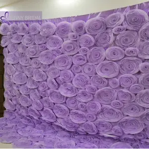 BCK091 Hoa Backdrop Đứng Đám Cưới Trang Trí Backdrop Lấp Lánh Ánh Sáng Rèm